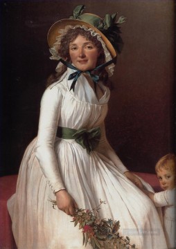エミリー・セリゼと息子の肖像 新古典主義 ジャック・ルイ・ダヴィッド Oil Paintings